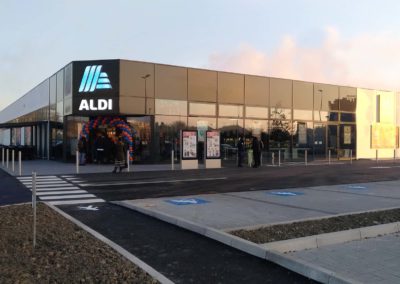 Vista prospettica del nuovo supermercato Aldi